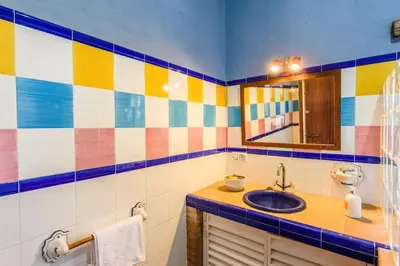 Un baño de Casa Cortijo en Dehesa Sierra León