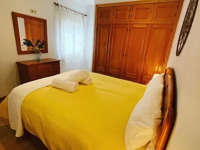 Cama o camas de una habitación en APARTAMENTOs Colón PONDOS