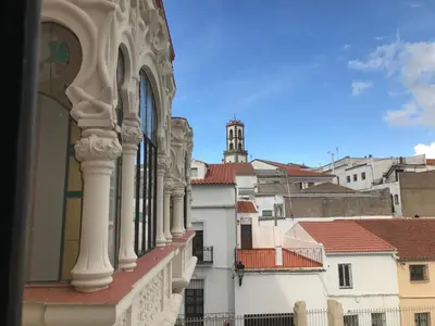 Vista general de Fuente Obejuna o vista desde el apartamento