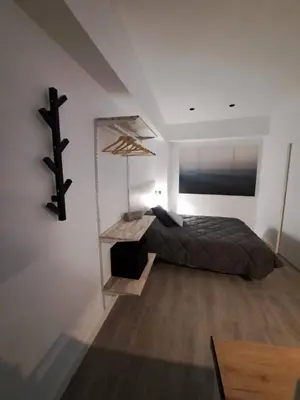 Cama o camas de una habitación en ACC Serrano aparcamiento cercano
