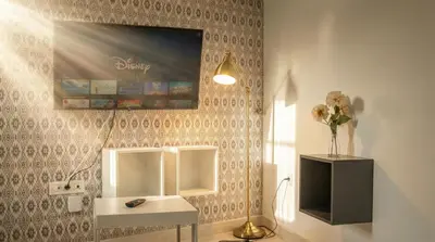 Una televisión o centro de entretenimiento en Charming apt in the center - 10m walk Isla Mágica