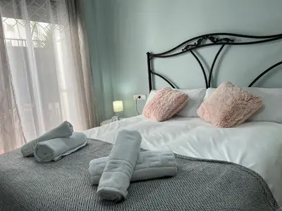Cama o camas de una habitación en Apartamento La Magdalena