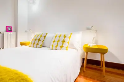 Cama o camas de una habitación en Stylish loft duplex - Alameda