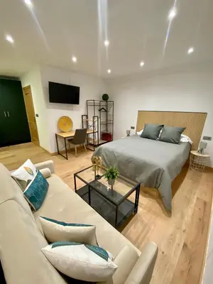 Una televisión o centro de entretenimiento en villaboutique Jaén