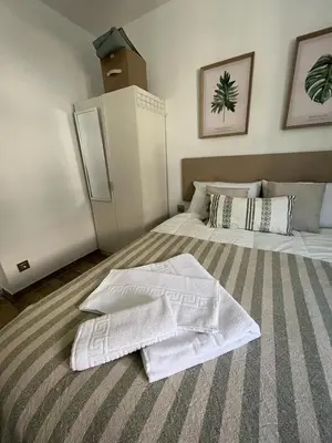 Cama o camas de una habitación en Apartamento ciudad jardín cuarta planta sin ascensor