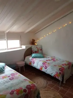 Cama o camas de una habitación en Maison Andalouse avec piscine