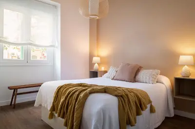 Cama o camas de una habitación en Misterhost La Florida Piscina y Terraza