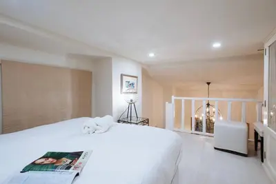 Cama o camas de una habitación en Selecta Elegante y Céntrico Apartamento