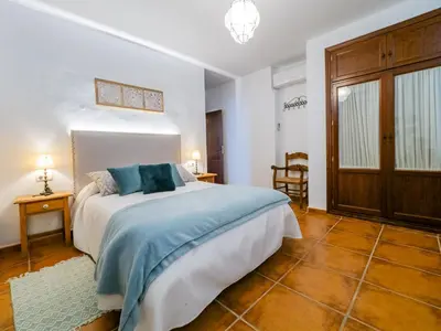 Cama o camas de una habitación en Cubo's El Baldio Country House - Setenil Bodegas