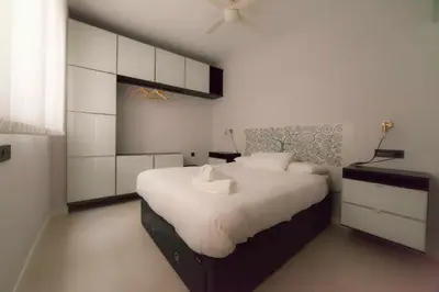 Cama o camas de una habitación en Modern apartment in City Centre