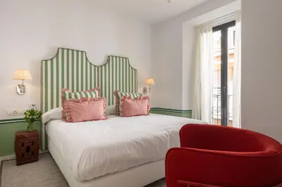 Cama o camas de una habitación en Ohliving San Bernardo