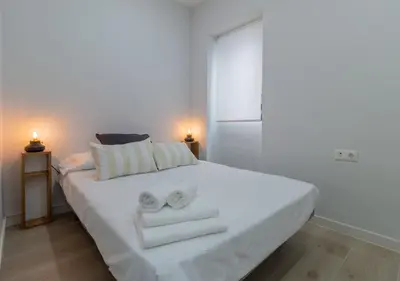 Cama o camas de una habitación en Apartamento Huerto San Pedro
